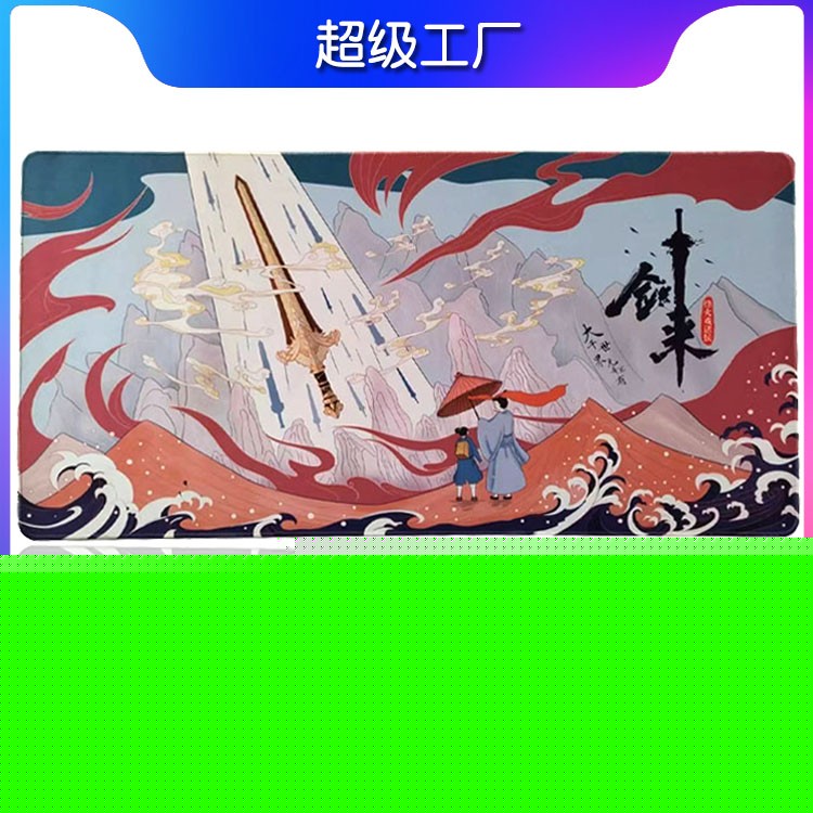 通亞工藝品國(guó)潮風(fēng)仙鶴橡膠鼠標(biāo)墊 采用精密紡織、防滑底部設(shè)計(jì)